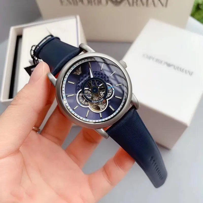 Emporio Armani Luigi Automatic Blue Dial Men's Watch- AR60011